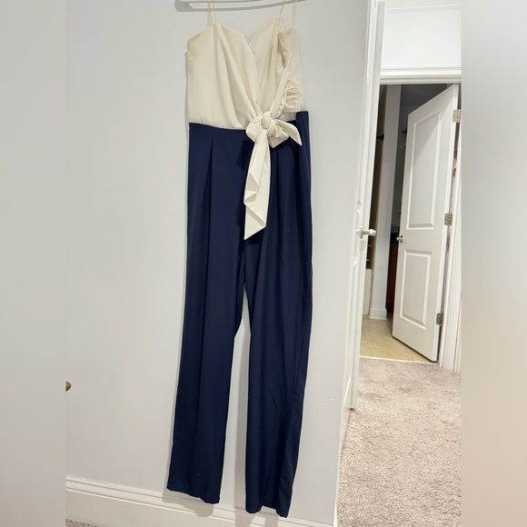 miami Pants - Navy & White Jumpsuit